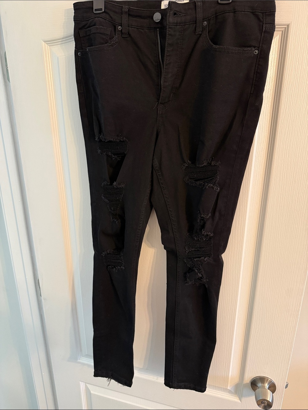 BKE Black Skinny Ripped Jeans